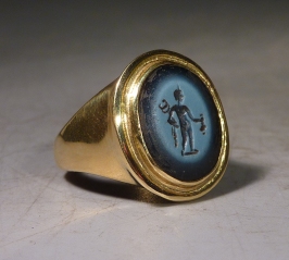 Roman gem with Hermes - 1st-2nd century AD.