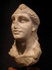 Hellenistic marble head of Dionysus.
