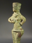Near Eastern bronze fertility goddess balsamarium.