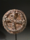Early Christian Christogram glass medallion